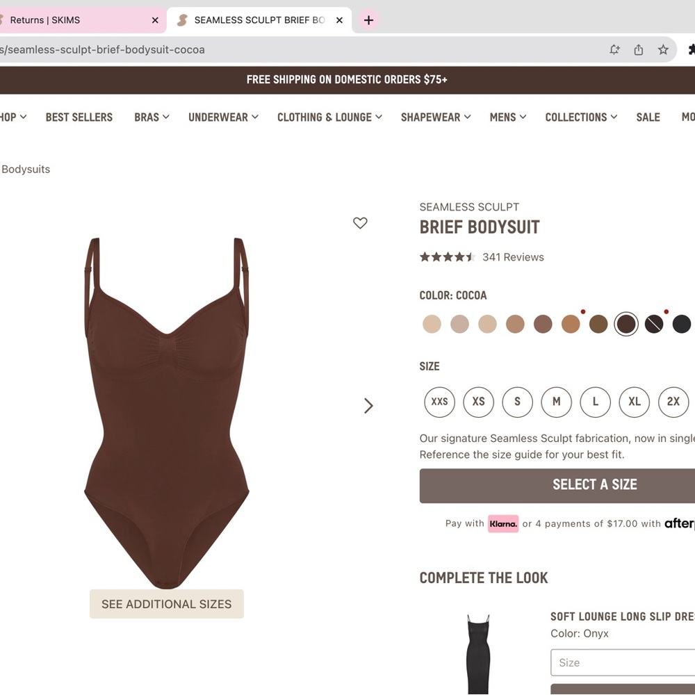 NEW SKIMS Bodysuit COCOA
